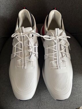 FootJoy White Golf Sneakers with Black & Red Accents